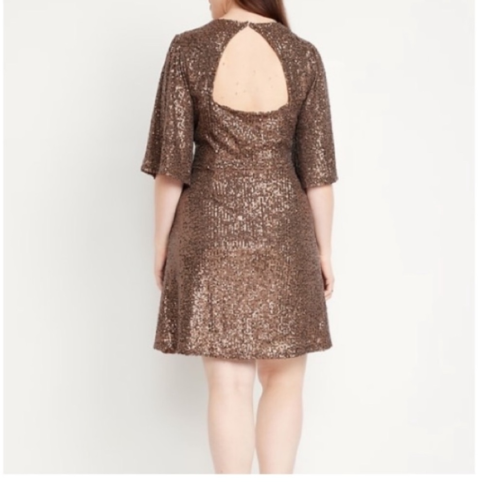 Old Navy Bronze Sequin Mini Dress - Picture 3 of 4